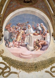 Sacrifice of an Ox, from the Camera dei Venti, 1528 by Giulio Romano